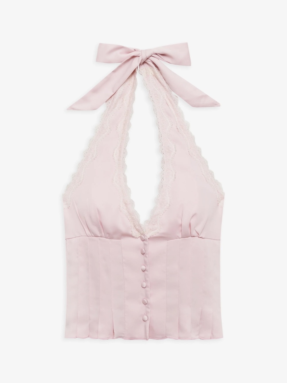 Angeline Satin Halter Top